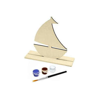 DIY Wood Stand-up Sailboat Painting Craft