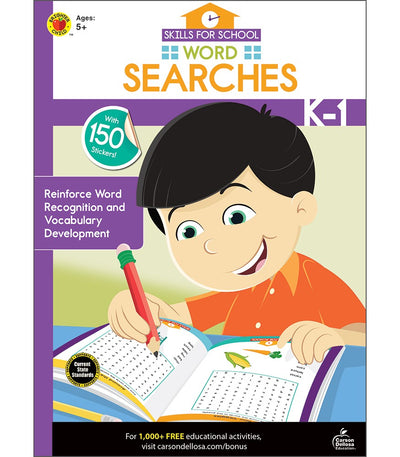 Word Searches Activity Book-Grades K–1 / Ages 5–7