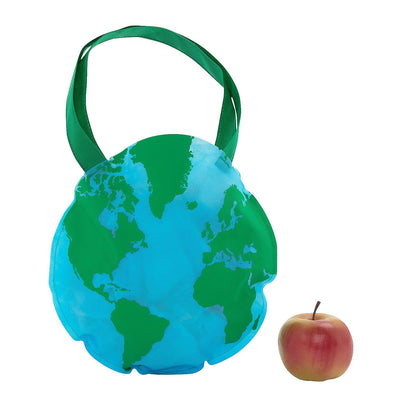 12" Medium Earth-Shaped Nonwoven Tote Bags - 12 Pc.