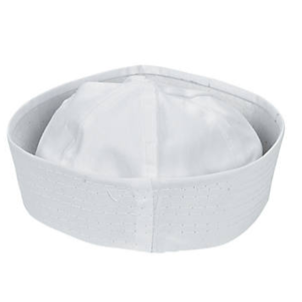DIY White Cotton Sailor Hats 12/pk