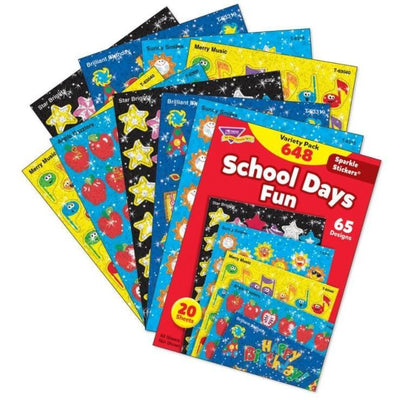 School Days Sparkle Stickers Variety Pack (20 Sheets)
