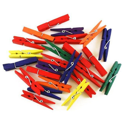 Wooden Clothespins 1 7/8" 24/pk (Colored) (Closeout)