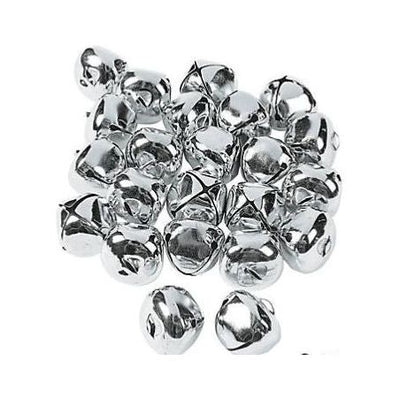 Jumbo Jingle Bells Silver 1 1/4" 24/Pk. (Closeout)