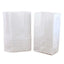 Gusseted Paper Bags White (Large 6 x 3.5 x 11) 100 Pack