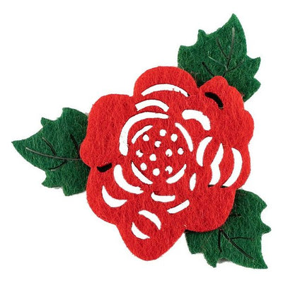 Rose felt shapes 8/pk