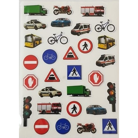Road Sign Stickers 10/Sheets