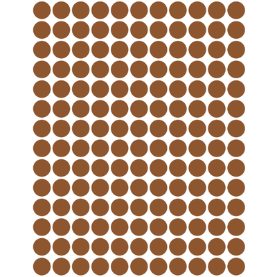 Color Coding Dot Sticker Brown 1/4" 10mm Color Print 32/pk