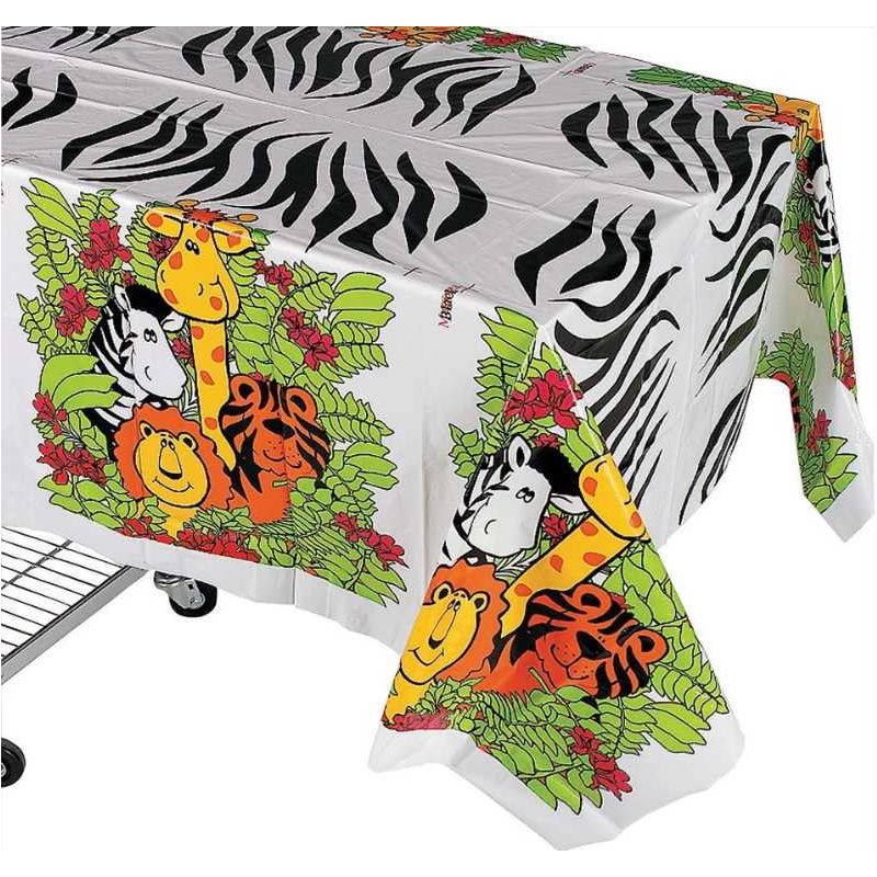 Zoo Animal Tablecloth 54" x 72" -1 Pc. Discontinued