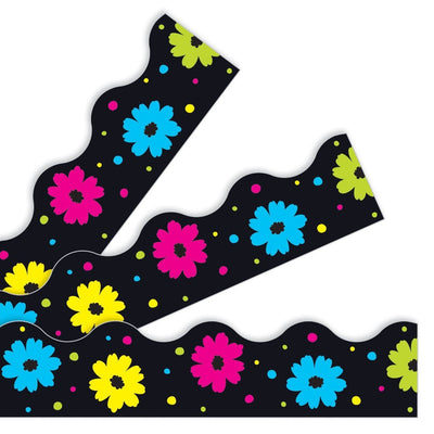 Daisy Delight Sparkle Borders  2 1/4in x 32 1/2ft 12/pk