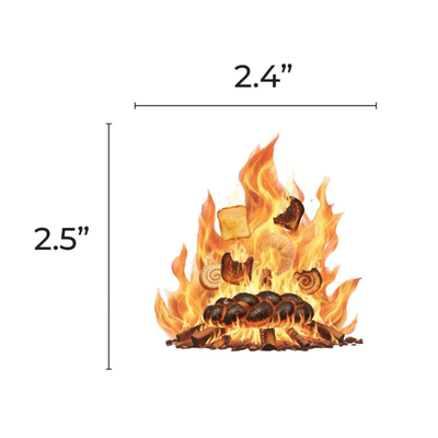 Fire with Bread Cutout 2.5-inch 20/pk