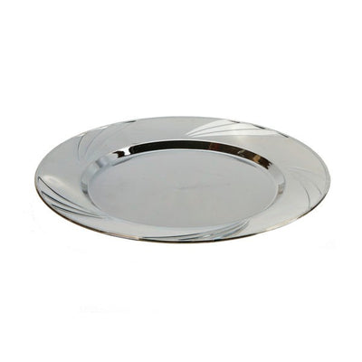 6.5" Silver plates tray 10/pk
