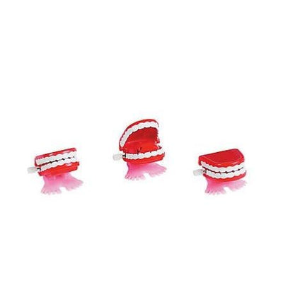 Mini Wind-Up Chattering Teeth 12/pk