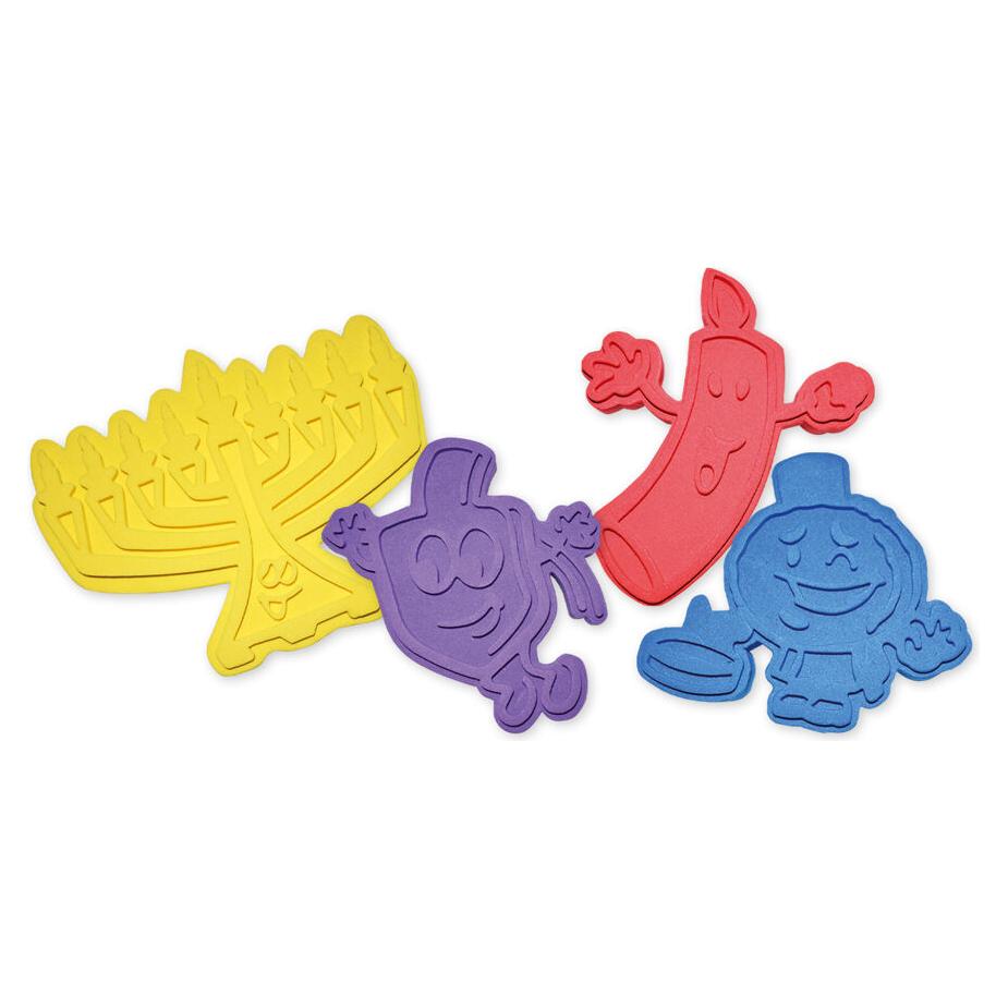 Chanukah Giant Foam Stamps Approx. 9" 4/pk