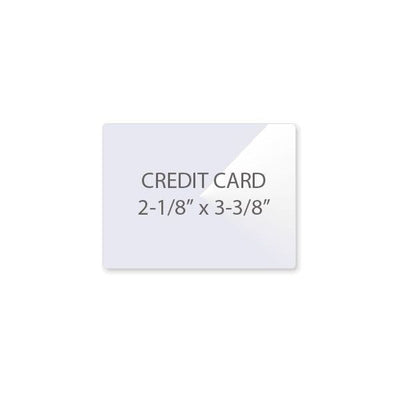 Laminating Pouches Credit Card Size 2 1/8" x 3 3/8" 100/pk 5 mil