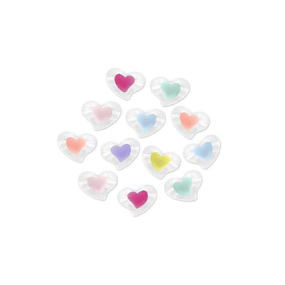 Fashion Acrylic Multi Pack Heart Beads (Closeout)