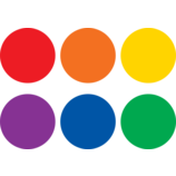 Spot On Dry Erase Writing Spots Colorful Circles 4" 12/pk