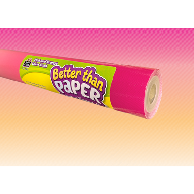 Better Than Paper Pink And Orange Washi Bulletin Board 4' x 12'