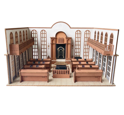 Wooden Shul 3D Puzzle 12" x 10" x 7.3"