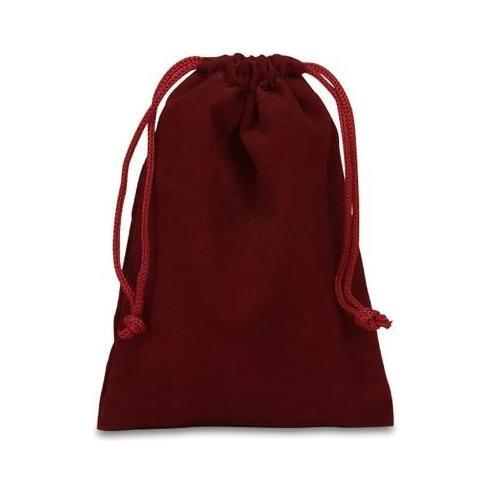 Mini Velvet Drawstring Bags Maroon 2" x 2.8" 25/pk