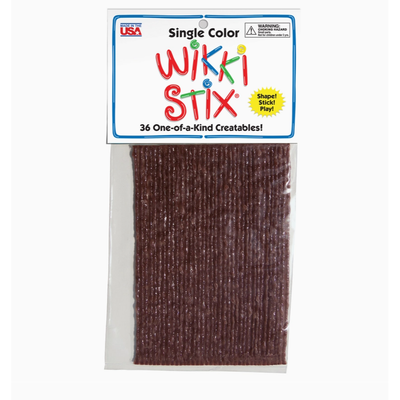 Wikki Stix Single Color Pak Brown 6" 36/pk