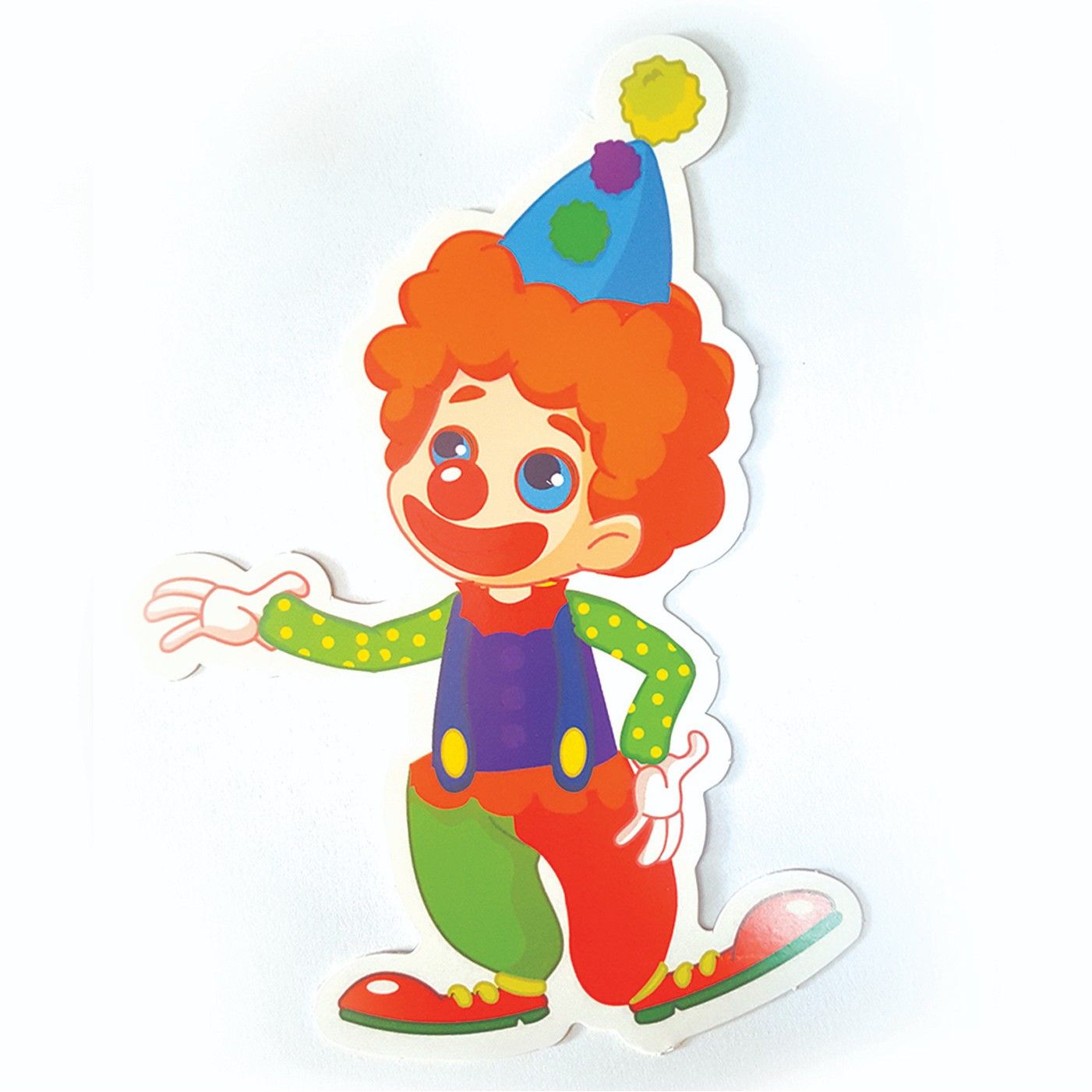 Clown Cardstock Cutout  5". 20/pcs. (discontinued)