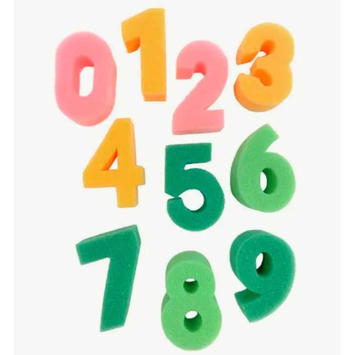 Number Sponges 10ct (1.57 x 2.36x 0.7")