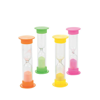 Plastic 3-Minute Salt Timers 12/pk