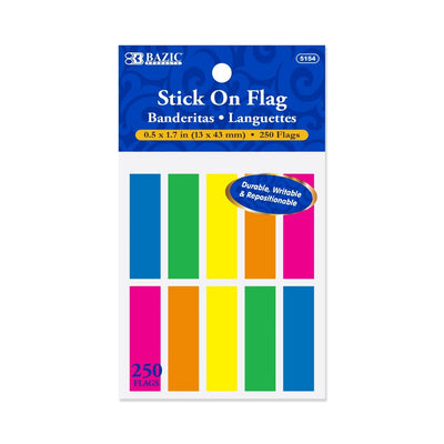 25 Ct. 0.5" X 1.7" Neon Color Coding Flags (10/Pack)