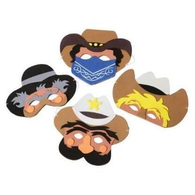 Cowboy Foam Masks 12/pcs.