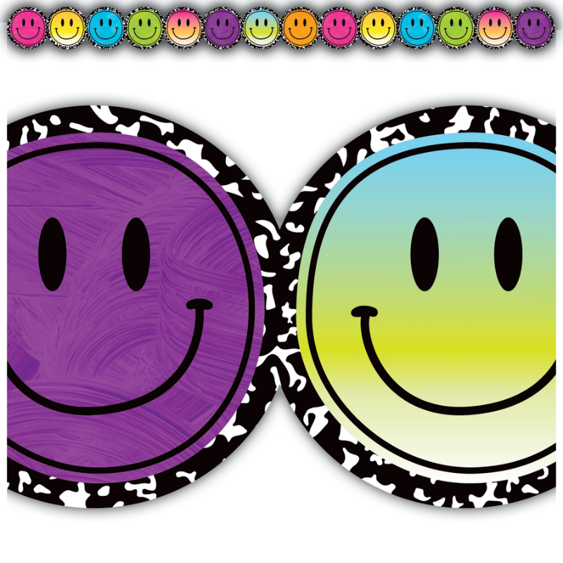 Smiley Face Die Cut Border