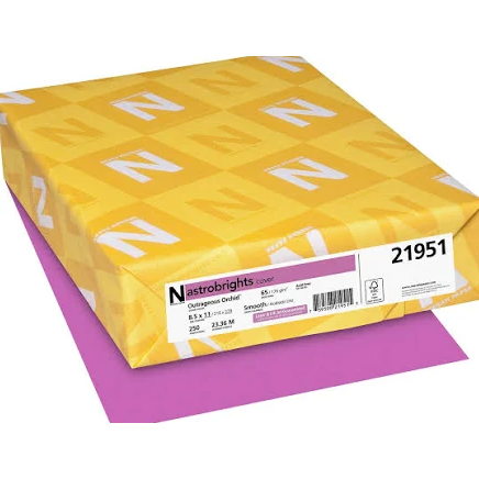 Cardstock Paper 67lb 250/pk (Orchid)