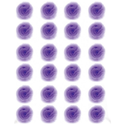 Satin flower purple Stickers 1" 24ct