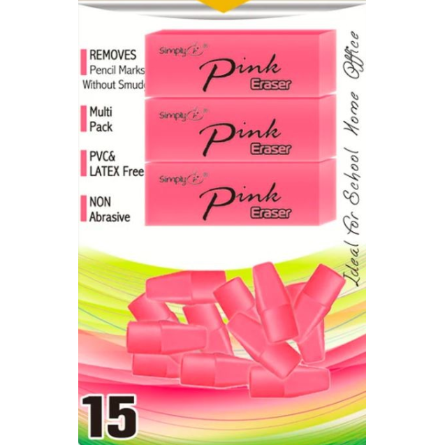 PInk eraser combo pack 15/pk