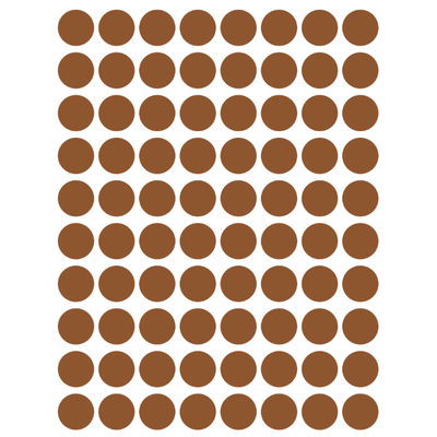 Color Coding Dot Sticker Brown 1/2" 13mm Color Print 32/pk