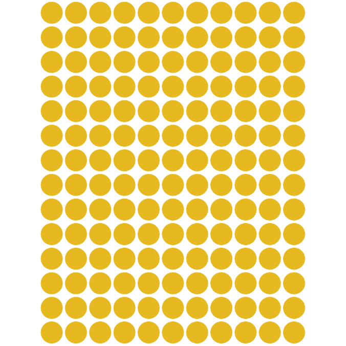 Color Coding Dot Stickers All 1/4" Gold 10mm Metallic 25/pk
