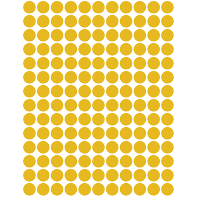 Color Coding Dot Stickers All 1/4" Gold 10mm Metallic 25/pk