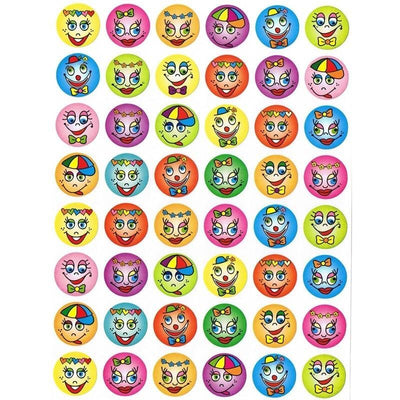 Decorative Smiley Face Stickers 1/2" (10 Sheets)