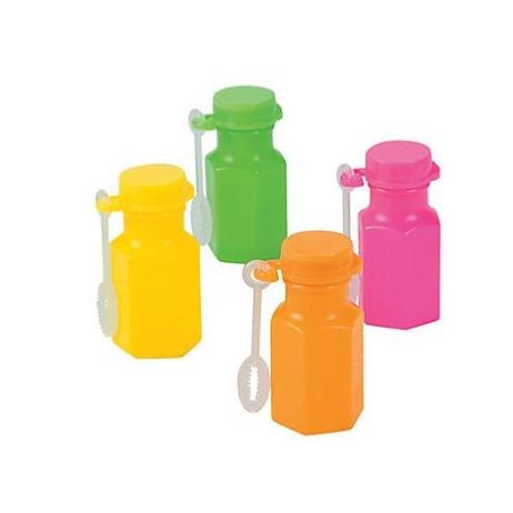 Neon Mini Bubble Bottles 48/pk
Size: 1 3/4"