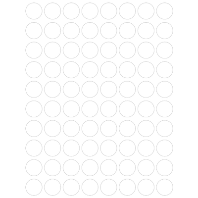 Color Coding Dot Stickers All 1/2" White 13mm Color Print 32/pk