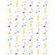 Musical Notes Stickers Round 19mm clear 10/pk