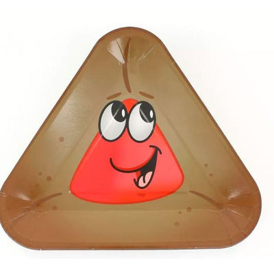 Purim Hamantash Shape Paper Plates 9" 10/pk