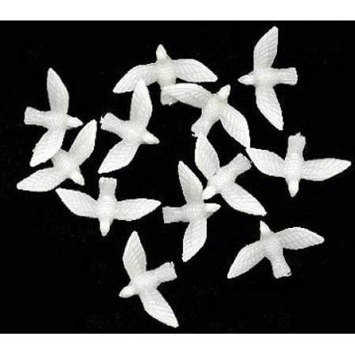 Mini Plastic Dove White 3/4" 144/pk