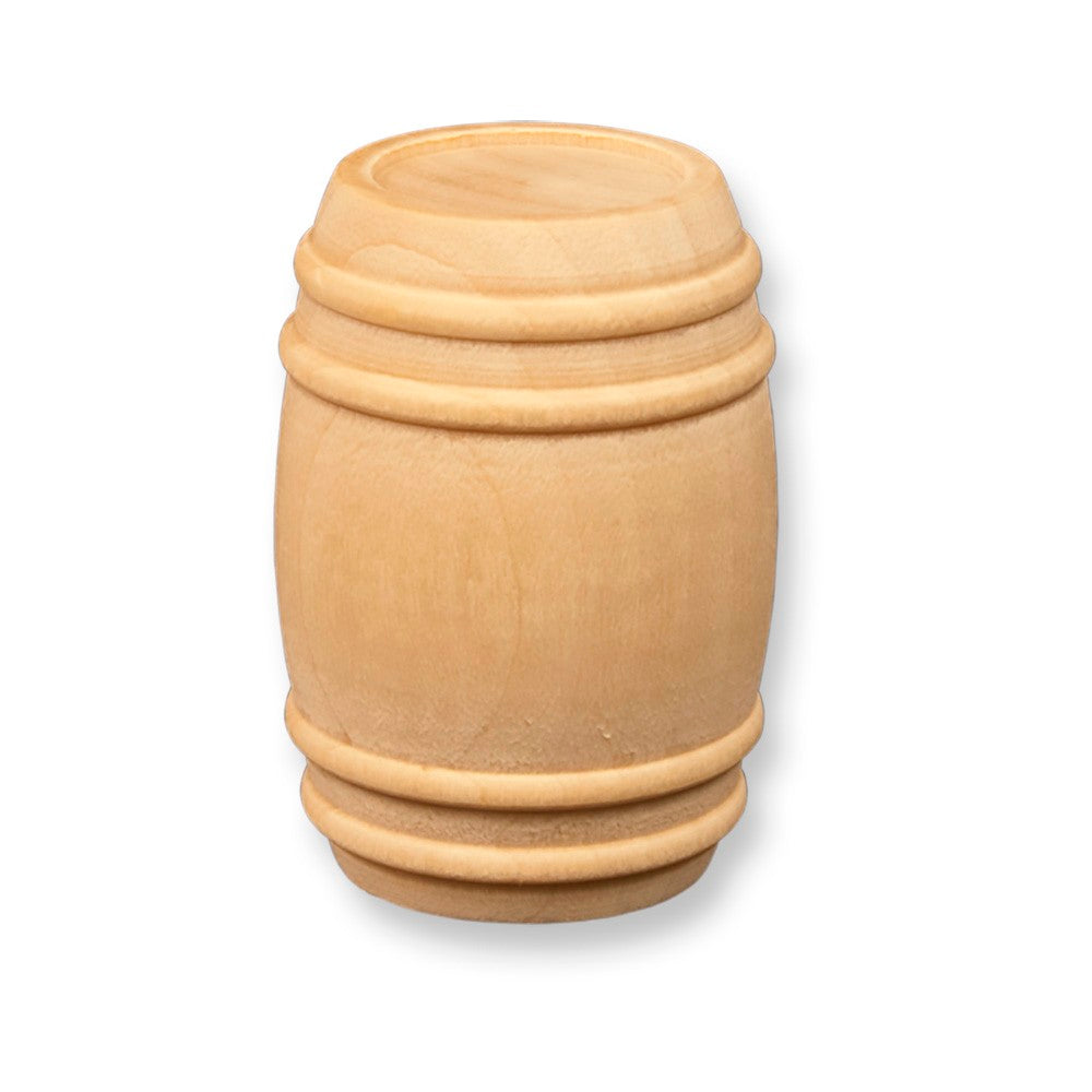 Wooden Pickle Barrel 1 1/8" x 1 5/8" (10/pk) (Closeout)