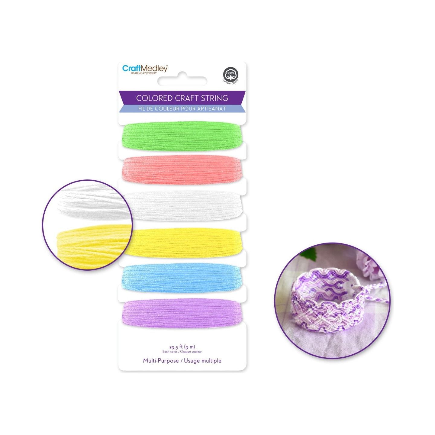 Cotton Colored Craft String 59yds (Closeout)