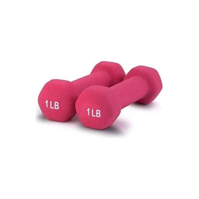 Neoprene Coated Dumbbells Pink 1Lb