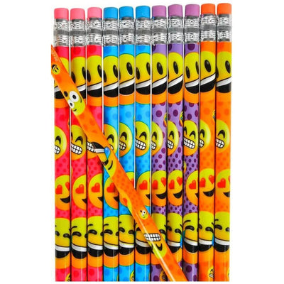 Emoticon Smiley Pencils 7.5" 12/pk (discontinued)