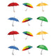 Umbrella Stickers Round 32mm Color Print 10/pk