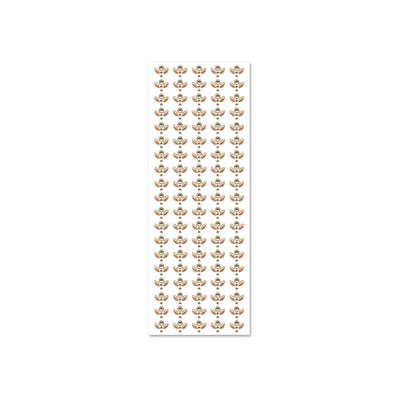 Adhesive Rhinestone Pearl Gold Floral 10cm x 27cm (Closeout)