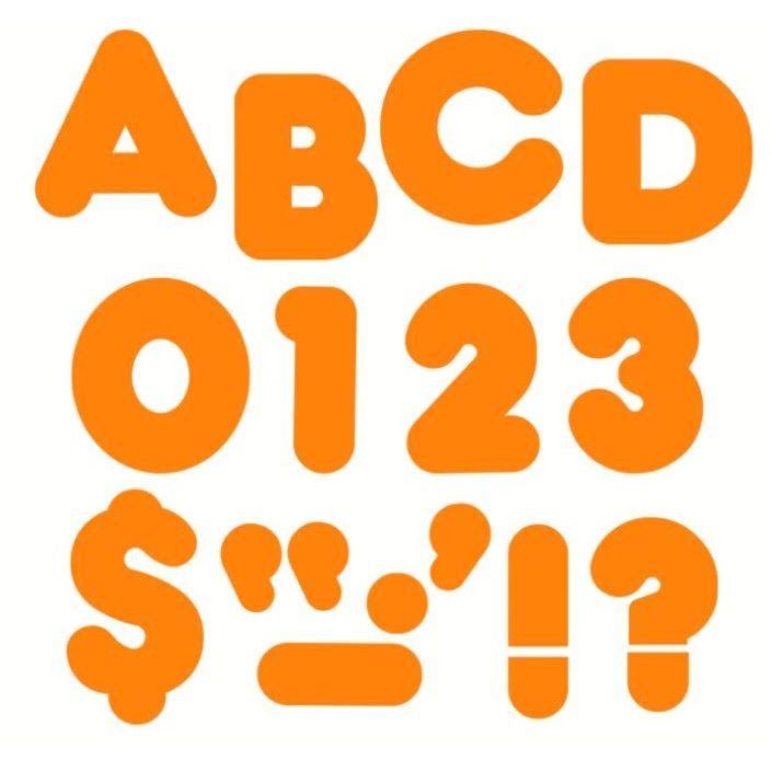 Orange Casual Uppercase Letters 4" 1/pk