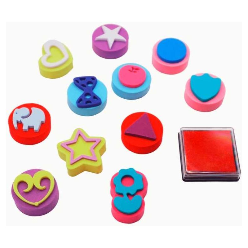 Foam Stamps Assorted Shapes 12/pk